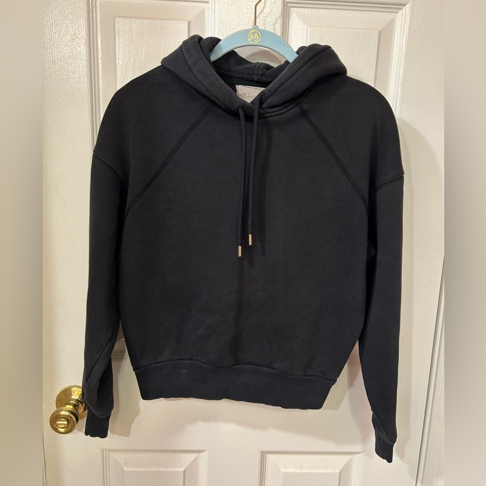 Everlane Black Basic Hoodie Sweatshirt Size XS